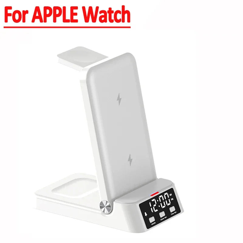 30W Fast Wireless Charger Stand For iPhone 15 14 13 12 11 Samsung Apple Watch Airpods Pro 3 in 1 Wireless Charging Dock Station