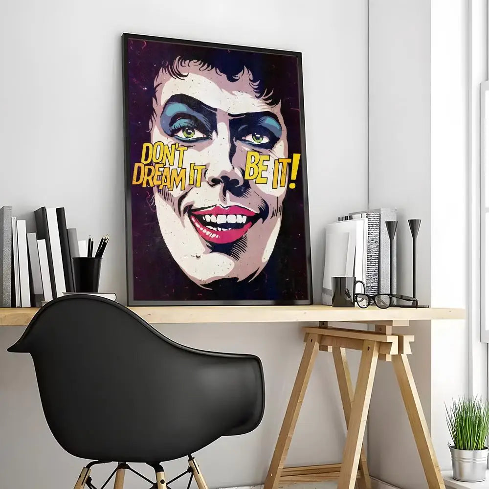 The Rocky Horror Picture Show Movie Painting Calligraphy Canvas Poster: Crease Free Waterproof Durable All Space Wall Decor