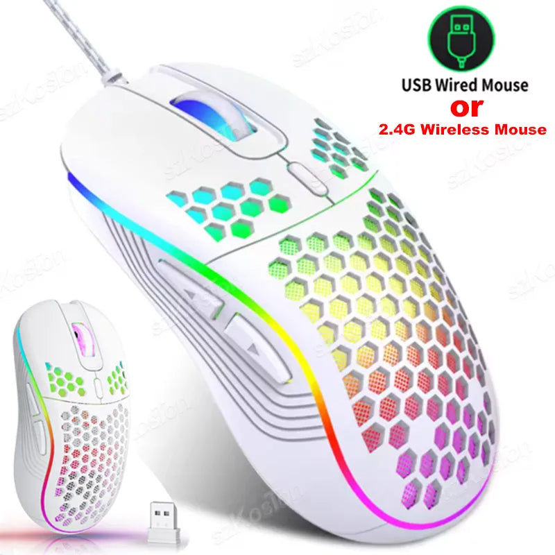 Honeycomb Wired RGB Gaming Mouse, 7200 DPI