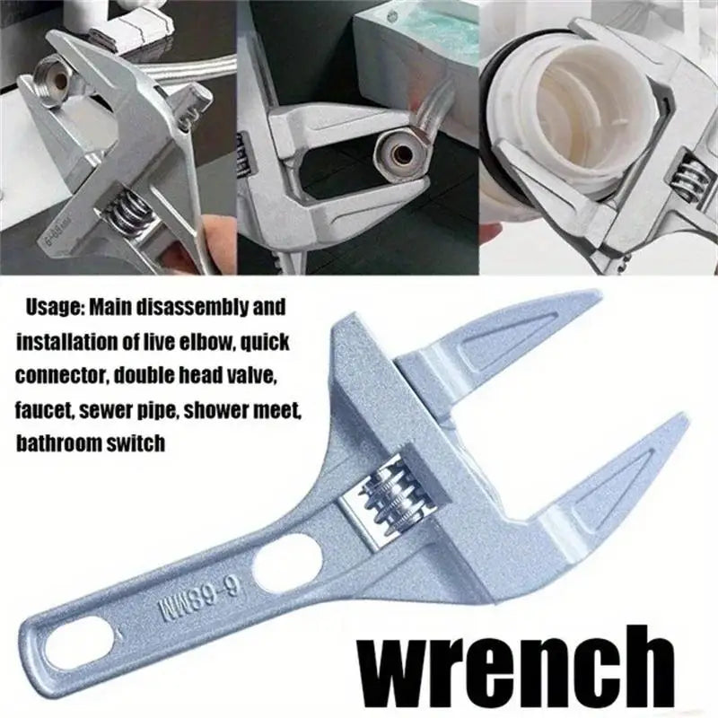 1Pc Mini Adjustable Bathroom Adjustable Wrench Strong Clamping Large