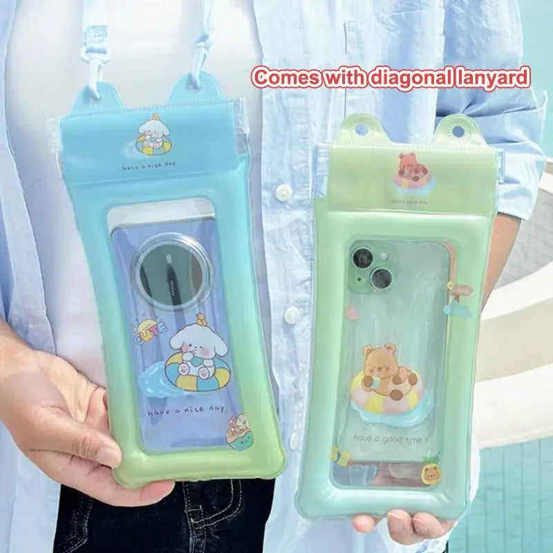 Universal Cartoon Waterproof Phone Case Pouch Swimming Underwater Photography