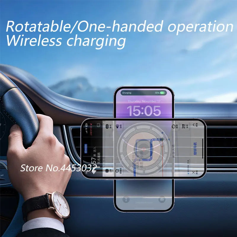 For Audi Q3 F3 2019-2023 15W Car Wireless Charger Phone Holder Rotatable Magnetic Bracket Fast Charging Accessories