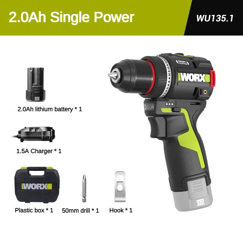 12V Cordless Electric Drill With Smart Clutch