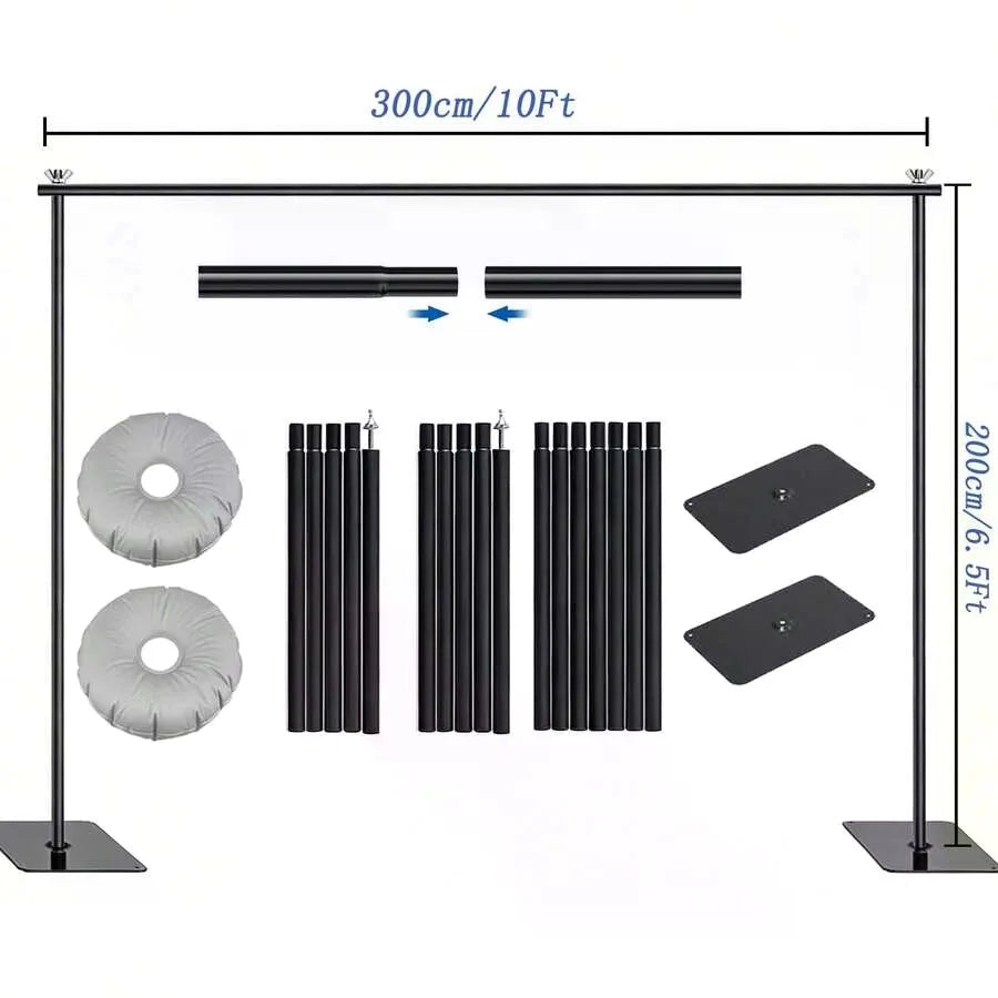 Backdrop Stand 10x7ft(wxh) Photo Studio Adjustable Metal