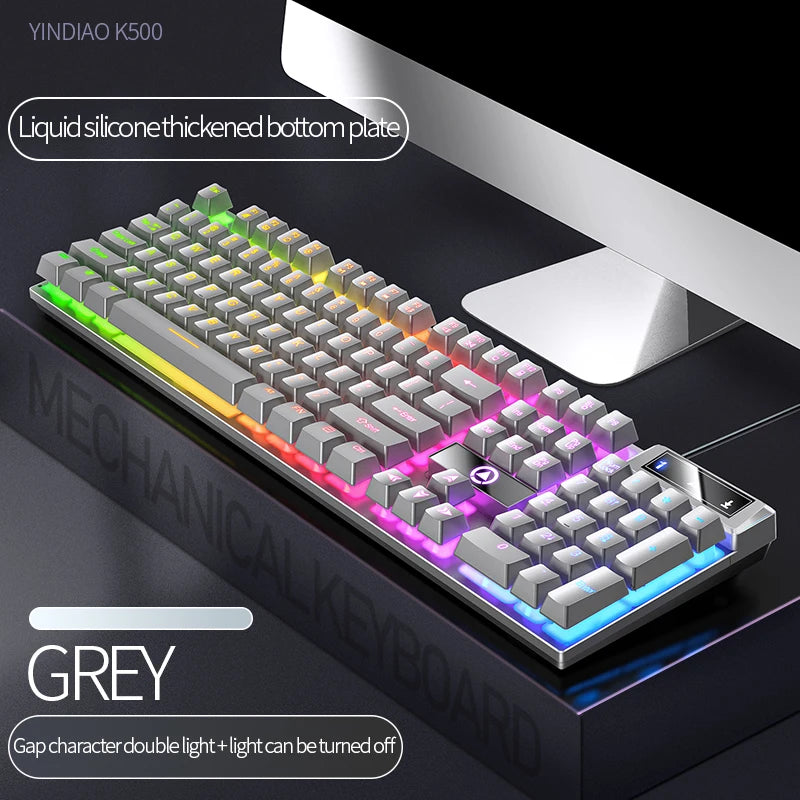 104 Keys Gaming Keyboard Wired Keyboard Color Matching Backlit