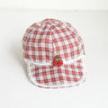 Pink Floral Women Baseball Hat Soft Cotton Embroidery Strawberry