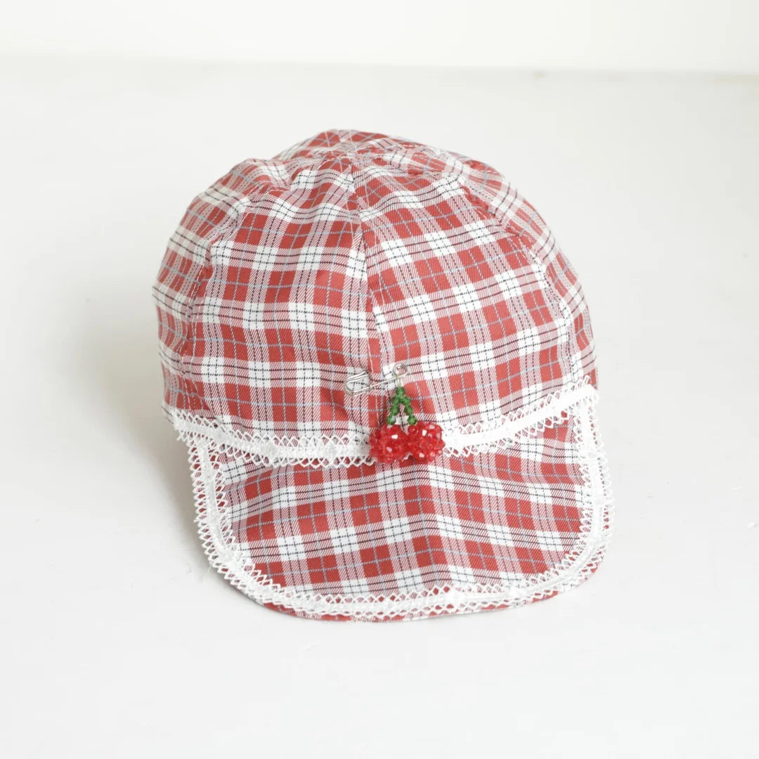 Pink Floral Women Baseball Hat Soft Cotton Embroidery Strawberry