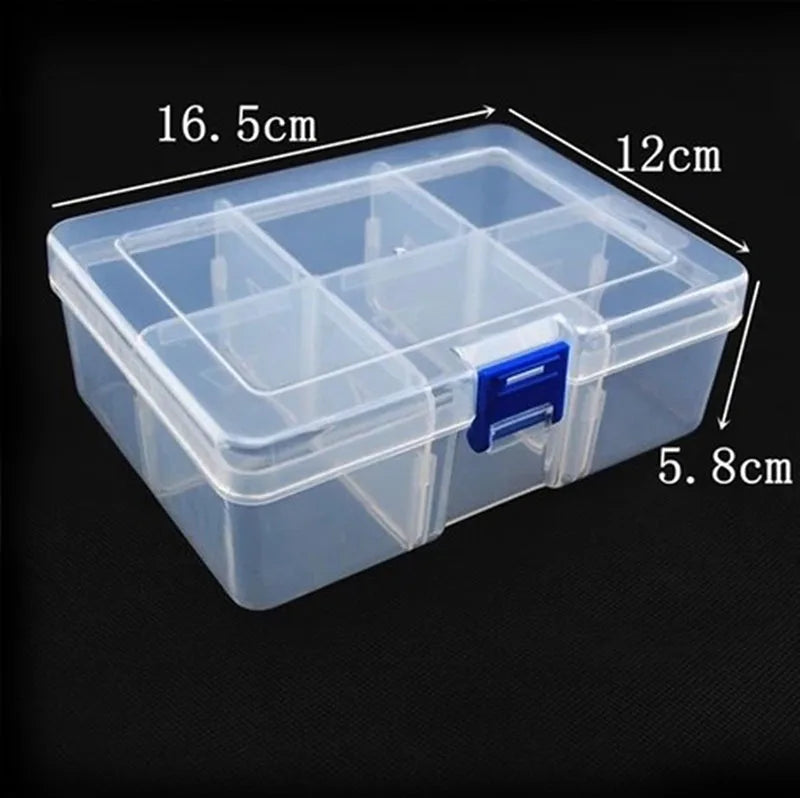 Multi Grids Plastic Detachable Storage Boxes Bins for Tools&Jewelry&Fishing Gear&Screw Desk Organizer cajas de madera