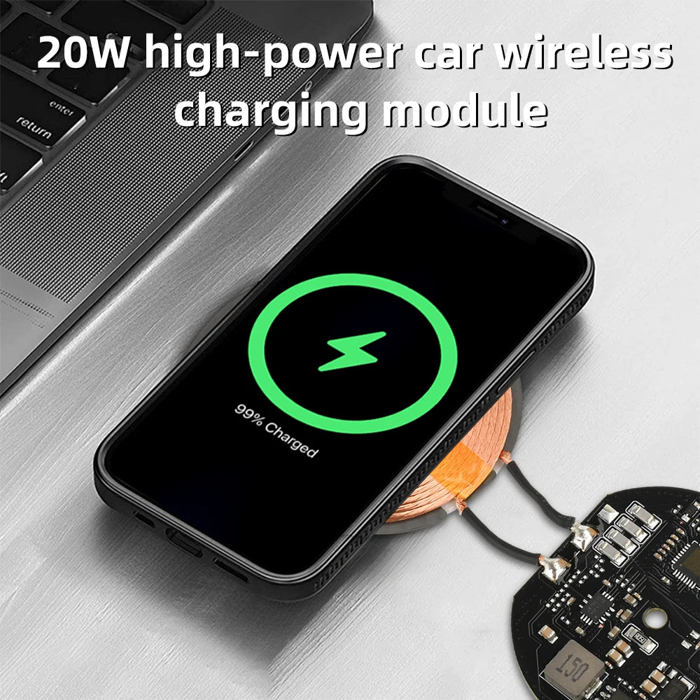 20W High Power Wireless Charger Transmitter Module 12V/24V Type-C Fast Charging Circuit Coil Charger Board for Mobile Phone