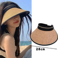 3 Colors Foldable Wide Brim Straw Sun Hats Portable UV Protection Cap Breathable Sunscreen Hat for Women Men Outdoor Beach Hat