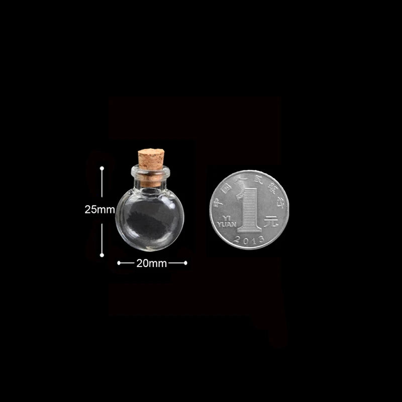 10-50Pcs Mini Glass Wishing Bottle With Cork Stoppers Clear Drifting Small Wishing Bottles For Wedding Party Home Decor Supplies