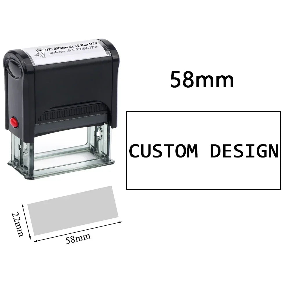 Custom Self-Inking Stamp Customized LOGO Self-Inking Business Address Wax Seal Name Letter Handicrafts Personalize Rubber Stamps