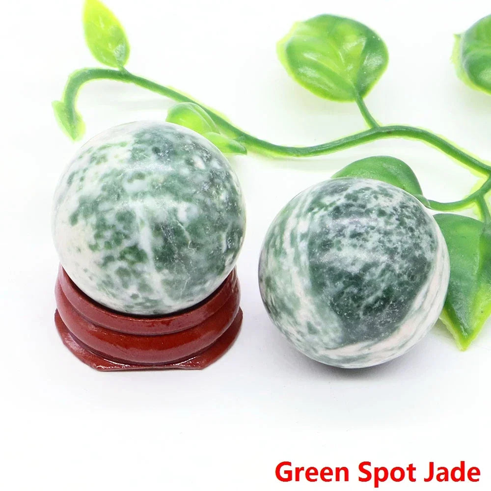 30MM Crystal Ball Natural Reiki Healing Quartz Stone Globe Energy Gemstone Fengshui Sphere Wicca Chakra Massage Home Decor Gifts