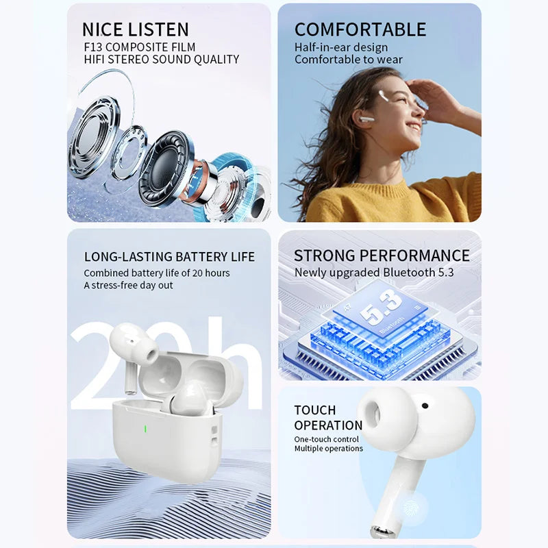 Air Pro Wireless Bluetooth Earphones TWS Headset HiFi Earbuds