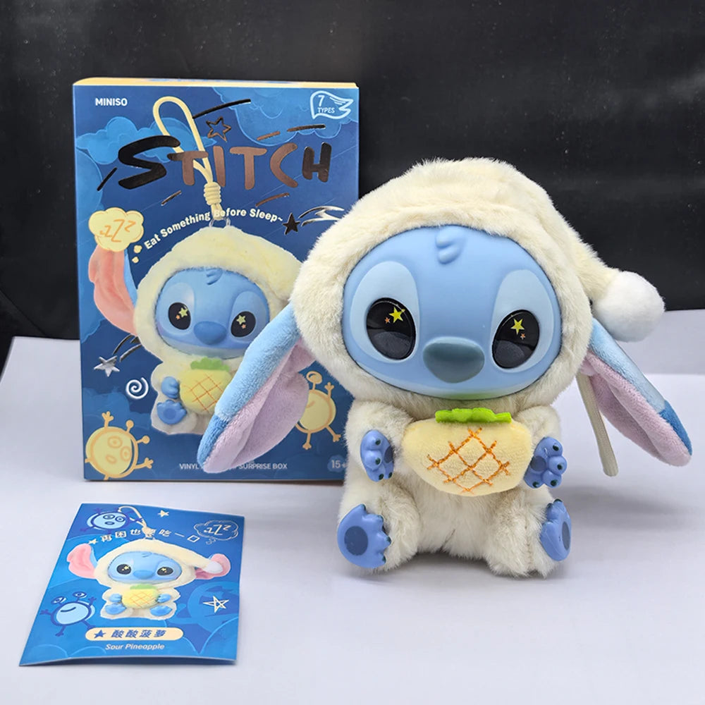 2026 Stitch Eat Something Before Sleep Series Blind Box Plush Dolls Pendant Cute Doll Ornament Mystery Box Surprise Toys Gifts