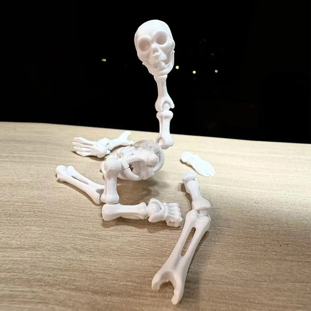 DIY Craft Halloween Party Haunted House Decor DIY Skeleton Figurines Plastic Posable Mini Skeletons with Movable Joints