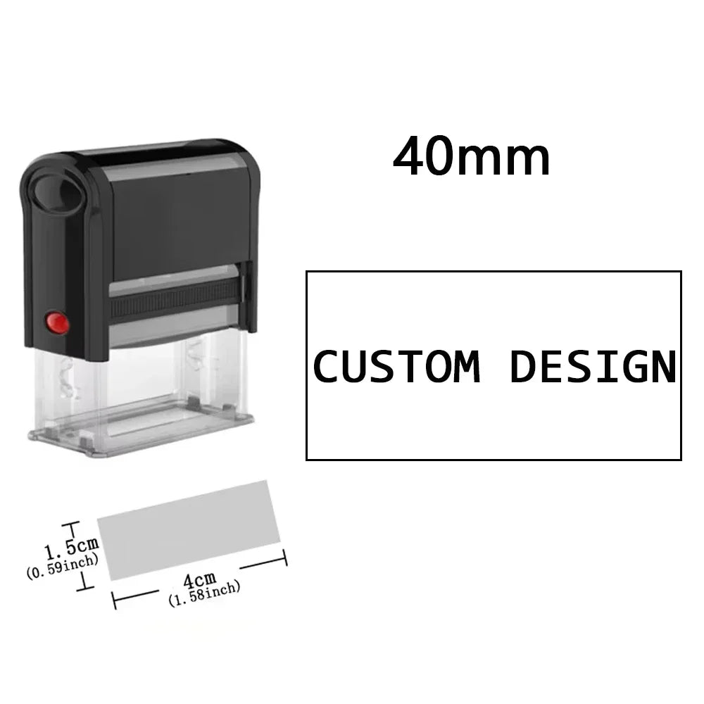 Custom Self-Inking Stamp Customized LOGO Self-Inking Business Address Wax Seal Name Letter Handicrafts Personalize Rubber Stamps