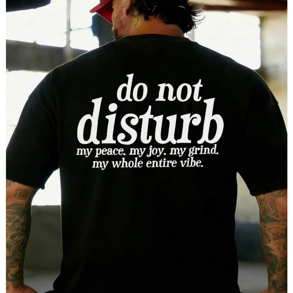Men's T-shirt Casual Versatile Simple English Slogan Printing Fashion