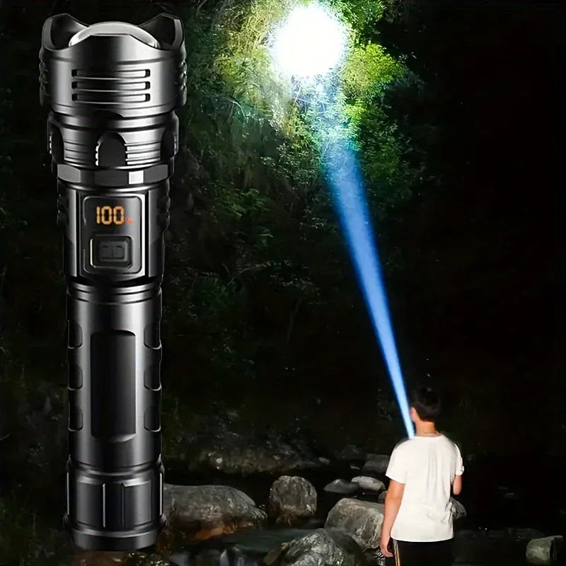 High Power LED Flashlight - USB Rechargeable 1000LM