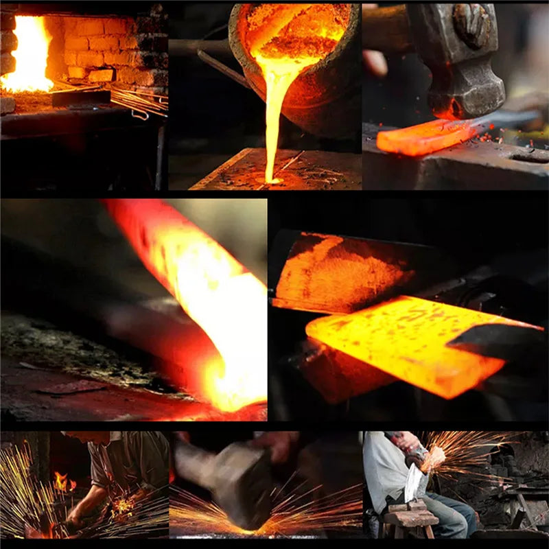 Hand Forge Blade Kitchen Knives Utility Chop Vegetables Cleaver Meat Boning Butcher Knife Wood Handle Chef Barbecue Cooking Tool