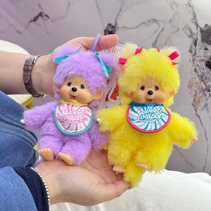 Monchhichi Keychain Kawaii Keychains for Bags Monchhichi Doll Hanging Pendants Children's Day Birthday Gift 몬치치