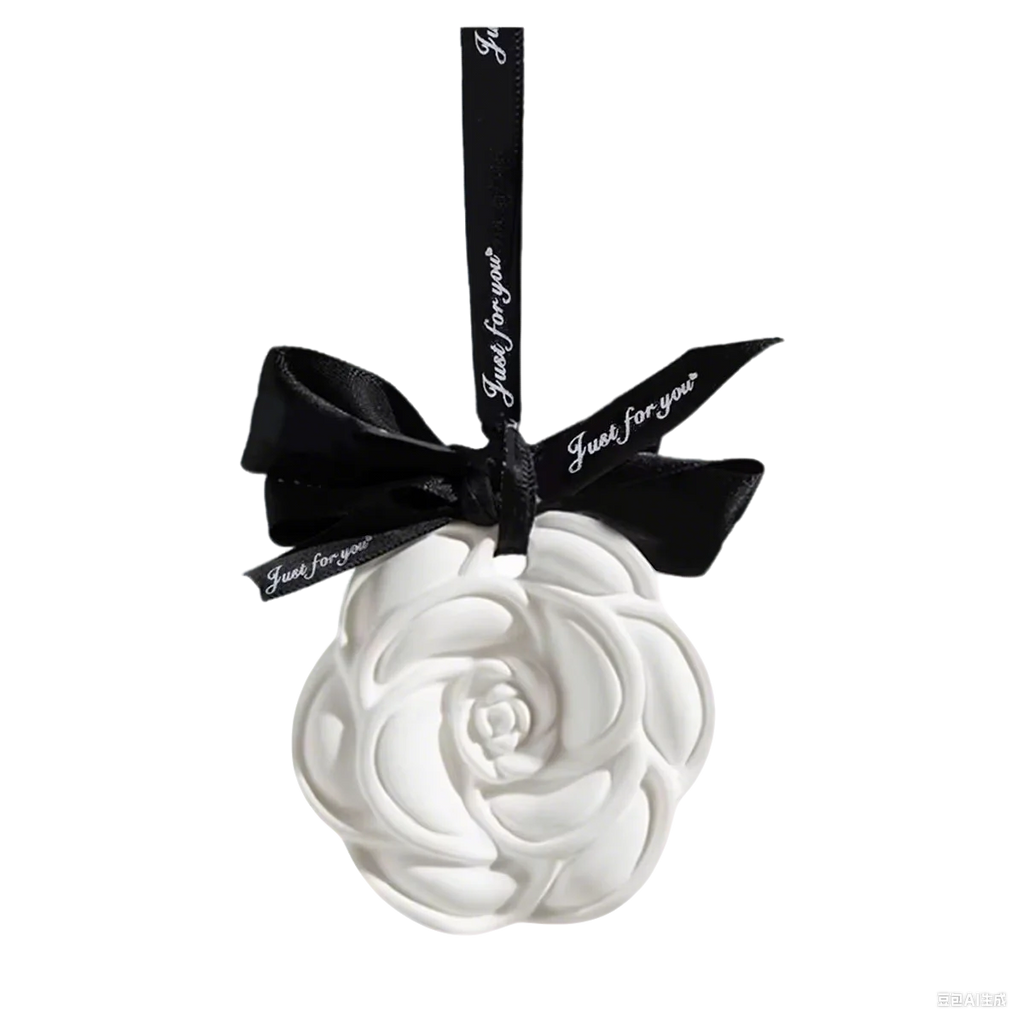 1/10PCS Camellia Gypsum Aromatherapy Pendant For Car Home Decor Suitable For Home Cabinets Drawers And Car Hanging Ornaments