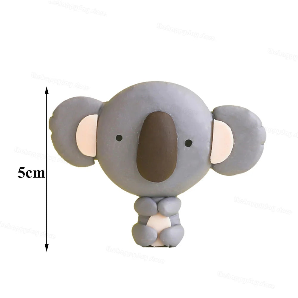 Animals Cake Topper Jungle Safari Birthday Cake Decorations Lion Monkey Elephant Zebra Giraffe Cake Toppers Wild Birthday Decor