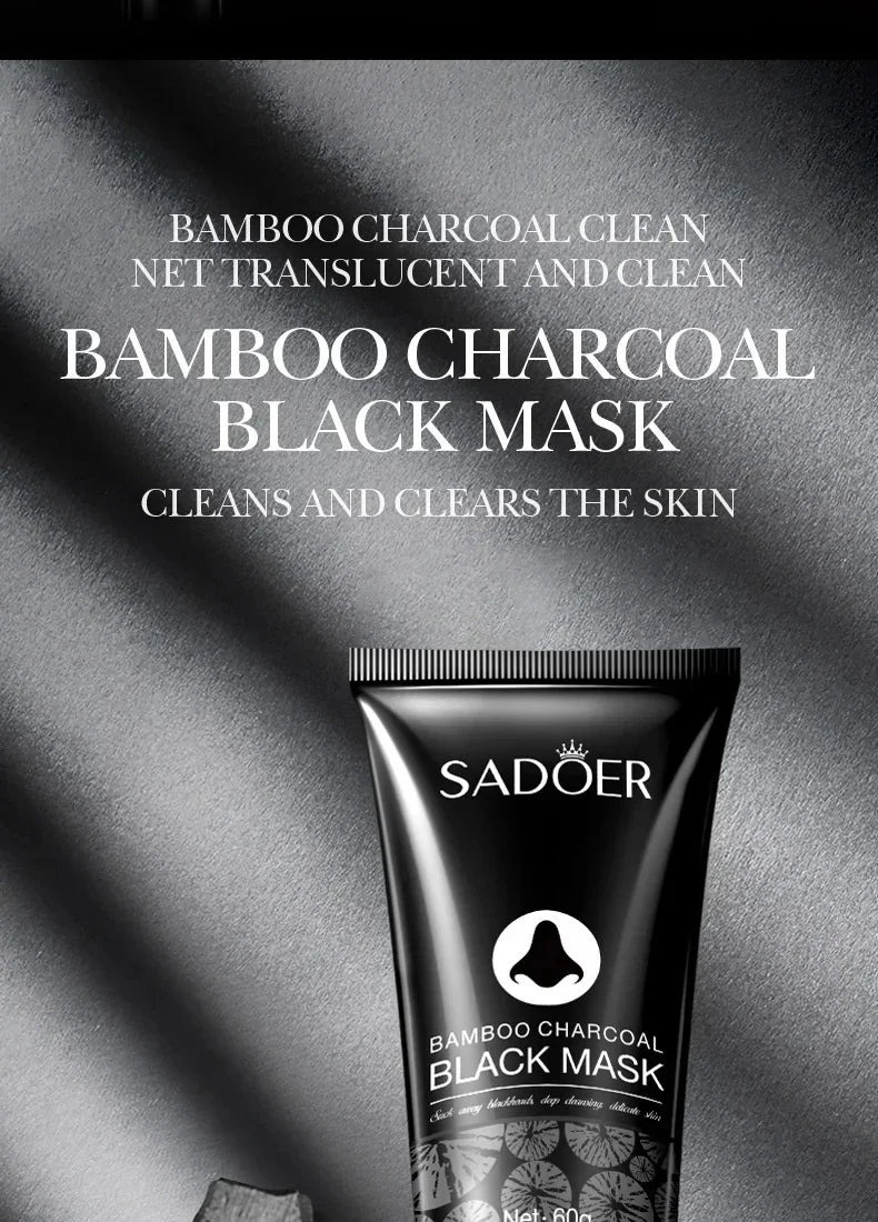 Blackhead Remover Mask Bamboo Charcoal Shrink Pores Acne Black Head Removal Cream Nose Cleansing Black Peel Off Masks Skin Care