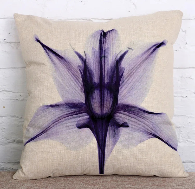 Colorful Flowers Printed Decorative Throw Pillow Floral Plant Cushion Cover Decoration Home Textile For Sofa Home