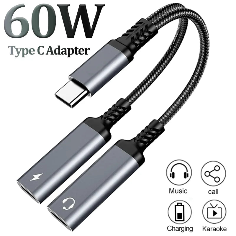 OTG 2 IN 1 USB C Splitter to Dual