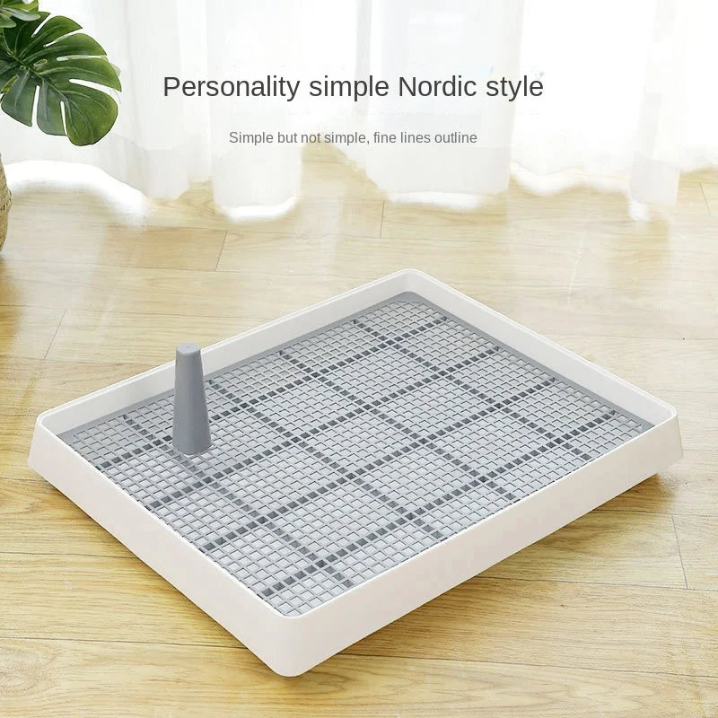Dog Pee Tray Bedpan Indoor Simple Training Urinal Size Flat Grid With Column Pet Waste Toilet Pool For Dogs