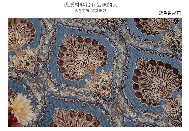 Jacquard Chenille Sofa Fabric European Style High Precision for Upholstery Home Decor Drapery Covers By Meters