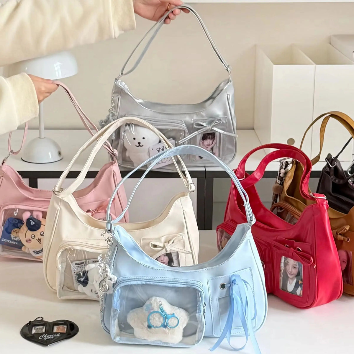 Y2K Harajuku Shoulder Bag Women Korean Transparent Ita Bag School