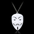 Moive Jewelry V for Vendetta Anonymous Mask Hip Hop Pendant Hacker Mask Alloy Necklace Fashion Llavero 4 Colors