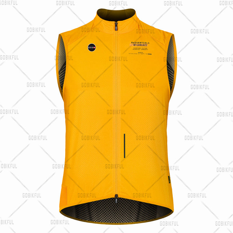 Gobikful Sleeveless Bike Front Windproof Back Breathable Maillot Ciclismo Bike Sweatshirt Jersey Bike Clothing vest unisex