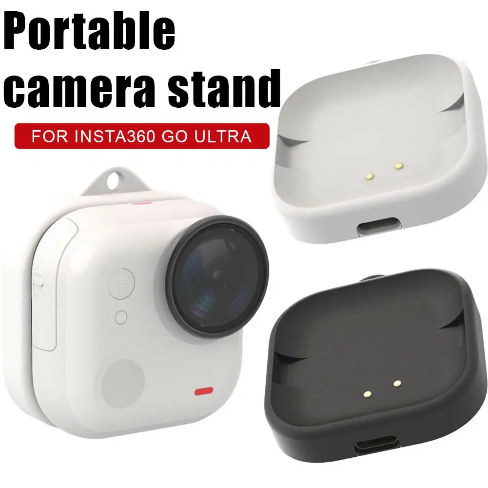 For Insta360 Go Ultra Wireless Magnetic Charging Dock Wireless Charger Base With Lanyard For Insta360 Go Ultra Charging Station