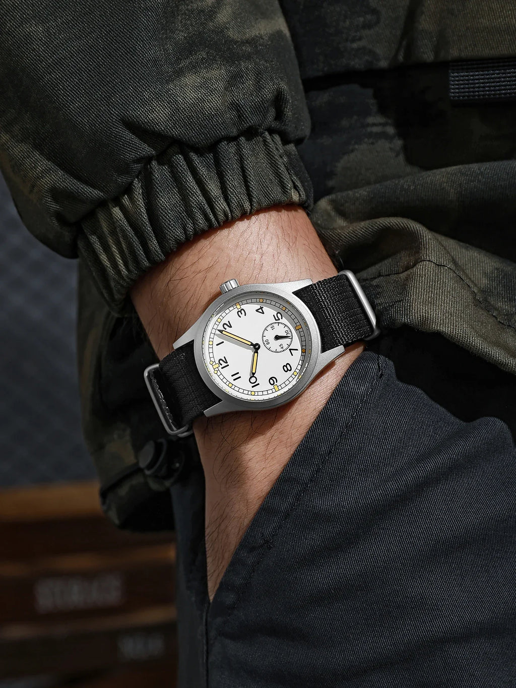 TPW Luminous Men's Vintage Military Field Watch Retro Quartz 38mm