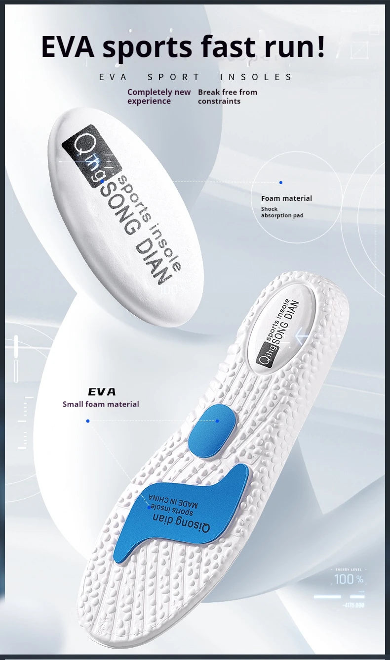 Sport Insoles For Shoes Men Woman Comfortable Running Insole for Feet Non-Slip Baskets Shoe Pads Arch Support Orthopedic Inserts