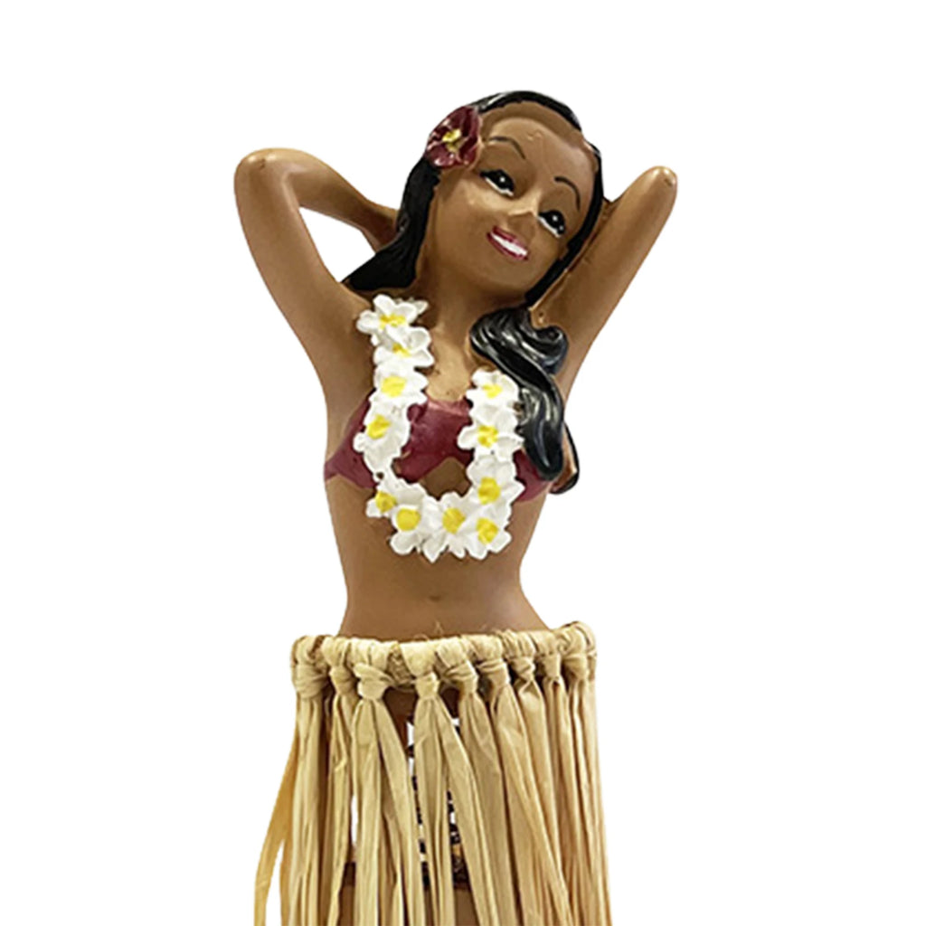 Hawaiian Hula Girl Dashboard Doll with Ukulele for Car Dashboard Collection Figurines Gifts Home Decor Mini Size Doll Dashboard