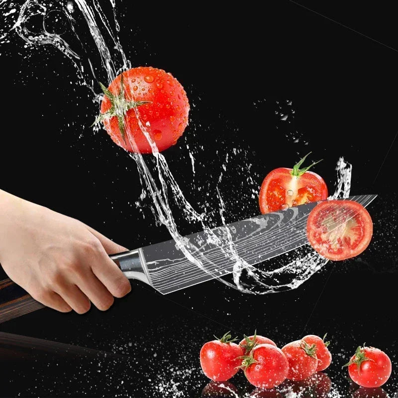 Professional Kitchen Knives Damascus Japanese Santoku Cleaver Slicing Knife Stainless Steel Boning Knife Butcher Cleaver Knife