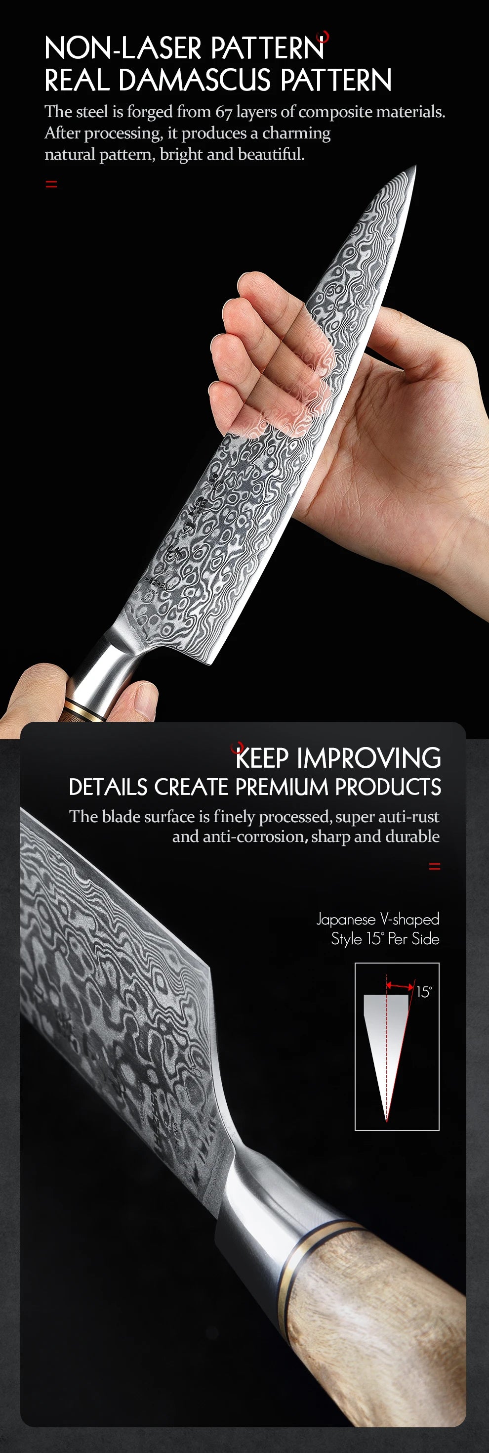 HEZHEN 1-2PC Knife Set Professional Damascus Steel Utility Chef Knife For Meat Japanese Cook Kitchen Knife