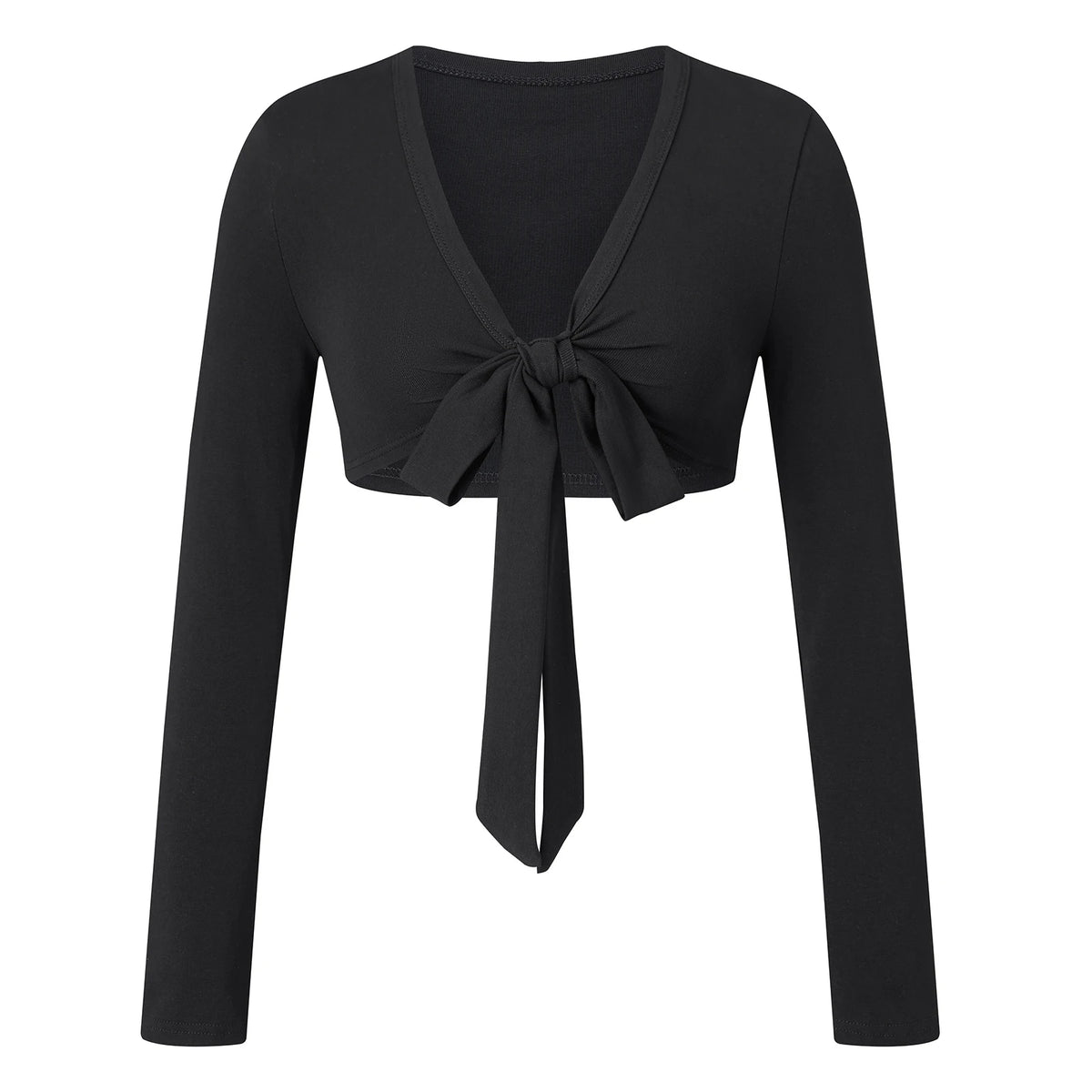 Lamuusaa Y2K Women Crop Bolero Shrug Fashion Clothing Tie Front