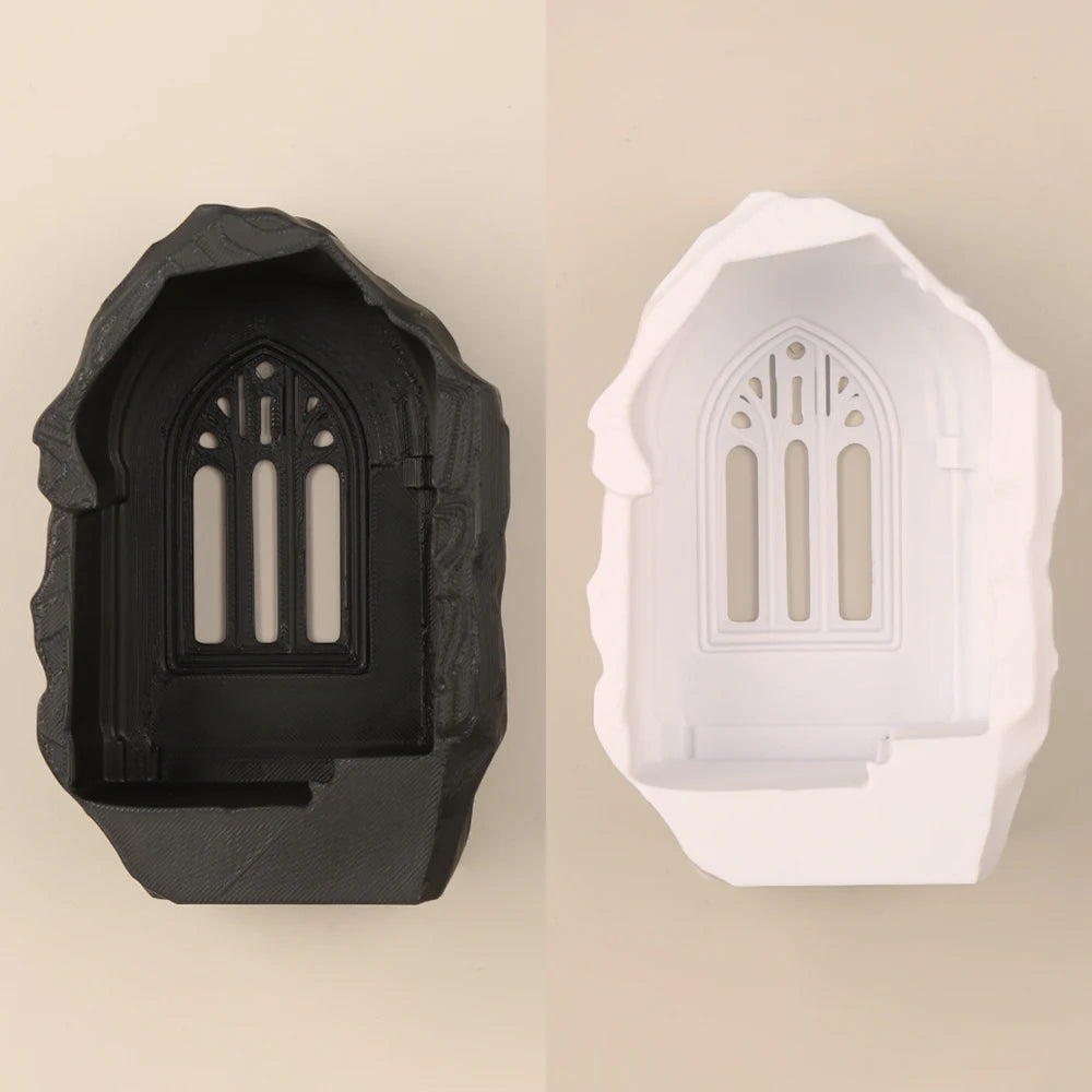 Cross-Border Gothic Church Arch Window Wall Niche Candle Holder For Dark Style Wall Decor & Candle Display Scenario