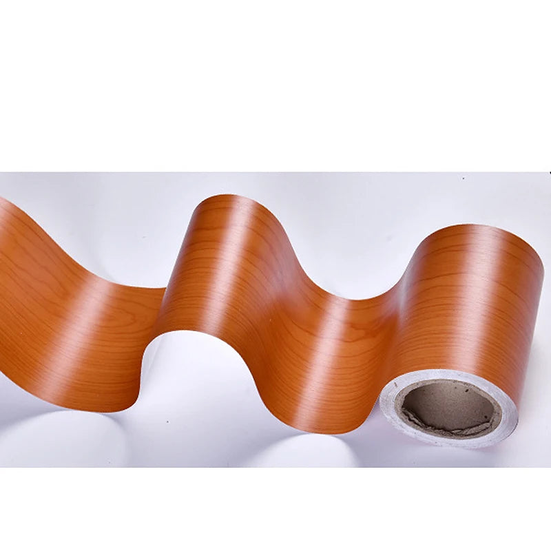 10M Realistic Wood Grain Repair Duct Tape Furniture Renovation Adhensive Skirting Waist Line Floor Stickers Home Decor