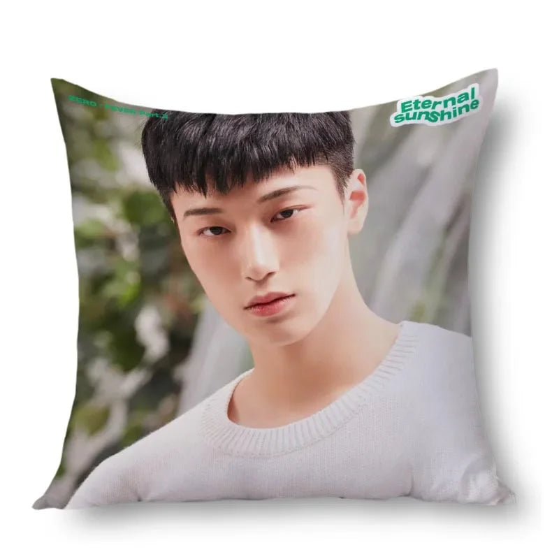 San Ateez Pillow Cover Bedroom Home Office Decorative Pillowcase Square Zipper Pillow Cases Satin Fabric Eco-Friendly WJY