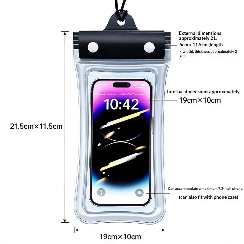 @*Universal 6 Inch Waterproof Phone Case Swimming Diving Clear