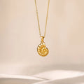 Women's Starfish Conch Shell Necklace Fashion Stainless Steel Gold