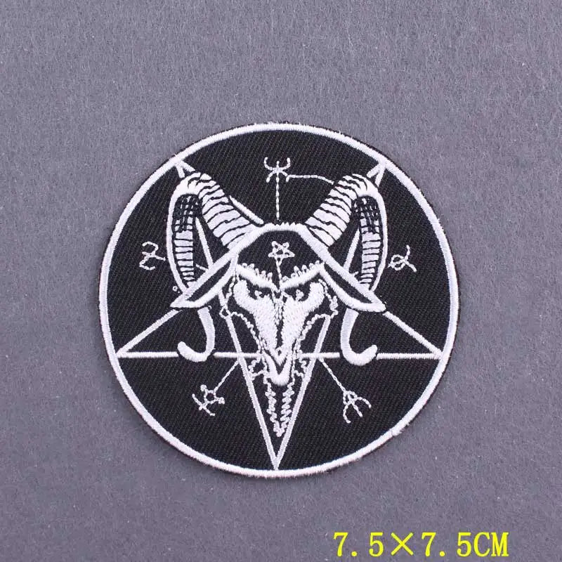 Devil Patch Iron On Patches For Clothing Thermoadhesive Patches On Clothes DIY Gothic Embroidery Patch Stripe Badges On Backpack