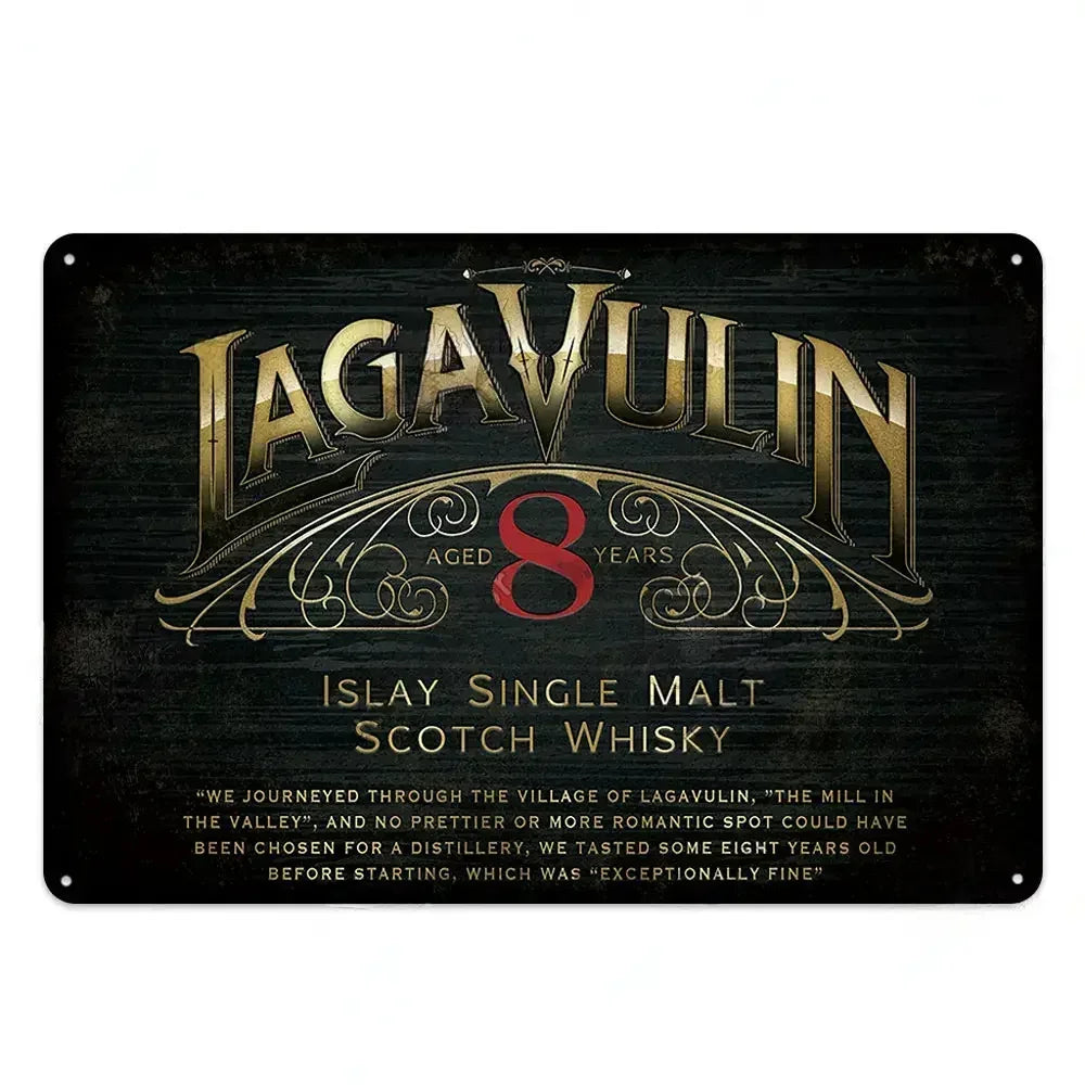Retro Whiskey Plaque Metal - Enhance your decor with this lovely vintage metal sign. Ideal for pub,bar,club,living room,man cave