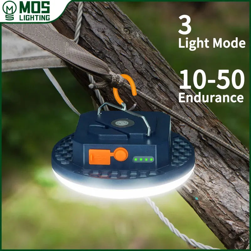 MOSLIGHTING Camping Light Rechargeable Lantern Portable Flashlight Emergency Night